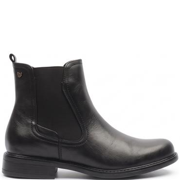 SUSST WOMENS ZIP CHELSEA ANKLE BOOT - BLACK
