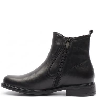 SUSST WOMENS ZIP CHELSEA ANKLE BOOT - BLACK