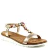 LUNAR WOMENS LOW WEDGE STRAP SANDAL - GOLD