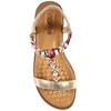 LUNAR WOMENS LOW WEDGE STRAP SANDAL - GOLD
