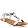 LUNAR WOMENS LOW WEDGE STRAP SANDAL - SILVER