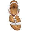 LUNAR WOMENS LOW WEDGE STRAP SANDAL - SILVER