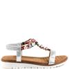 LUNAR WOMENS LOW WEDGE STRAP SANDAL - SILVER