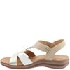 HEAVENLY FEET WOMENS LOW WEDGE SANDAL - BEIGE MULTI