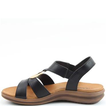 HEAVENLY FEET WOMENS SANDAL - BLACK