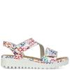 RIEKER WOMENS WEDGE STRAP SANDAL - MULTI