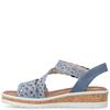 RIEKER WOMENS WEDGE SHOE - BLUE