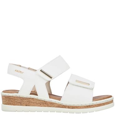 RIEKER WOMENS WEDGE SHOE - WHITE