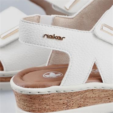 RIEKER WOMENS WEDGE SHOE - WHITE