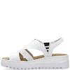 RIEKER WOMENS WEDGE STRAP SANDAL - WHITE