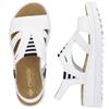 RIEKER WOMENS WEDGE STRAP SANDAL - WHITE