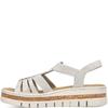 RIEKER WOMENS WEDGE SANDAL - SILVER PLATINUM