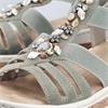 RIEKER WOMENS WEDGE SANDAL - GREEN