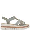 RIEKER WOMENS WEDGE SANDAL - GREEN