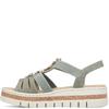 RIEKER WOMENS WEDGE SANDAL - GREEN