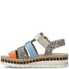 RIEKER WOMENS WEDGE SANDAL - MULTI