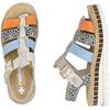 RIEKER WOMENS WEDGE SANDAL - MULTI