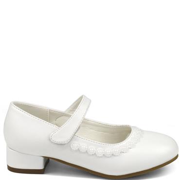 DUBARRY GIRLS STRAP COMMUNION SHOE - WHITE