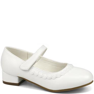 DUBARRY GIRLS STRAP COMMUNION SHOE - WHITE