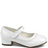 DUBARRY GIRLS STRAP COMMUNION SHOE - WHITE PATENT
