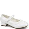 DUBARRY GIRLS STRAP COMMUNION SHOE - WHITE PATENT