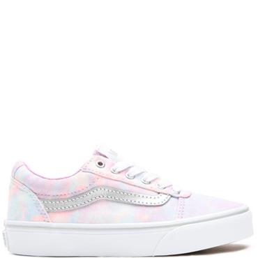VANS GIRLS WARD LACE TRAINER - GLITTER WHITE
