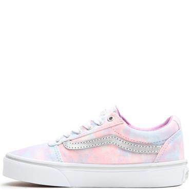 VANS GIRLS WARD LACE TRAINER - GLITTER WHITE