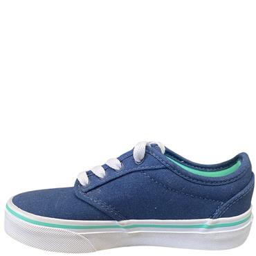 VANS CANVAS TIE KIDS SHOE - DRESS BLUES