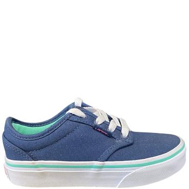 VANS CANVAS TIE KIDS SHOE - DRESS BLUES