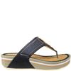 COMFORT WOMENS WEDGE TOE POST SANDAL - BLACK