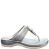 COMFORT WOMENS WEDGE TOE POST SANDAL - SILVER