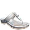 COMFORT WOMENS WEDGE TOE POST SANDAL - SILVER