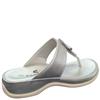 COMFORT WOMENS WEDGE TOE POST SANDAL - SILVER