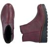 RIEKER WOMENS WEDGE ZIP ANKLE BOOT - RED
