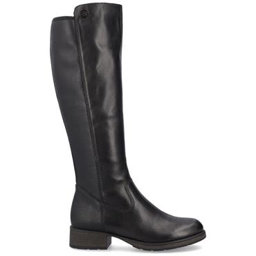 RIEKER WOMENS ZIP HIGH LEG BOOT - BLACK