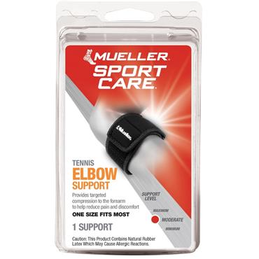 MUELLER TENNIS ELBOW SUPPORT NEOPRENE BLEND BLACK OSFA 1 PACK