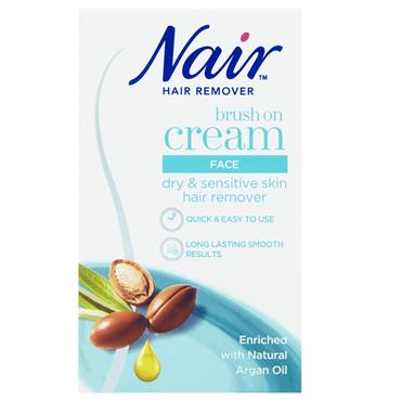 NAIR NOURISH NATURAL ARGAN OIL ULTRA PRECISION FACIAL BRUSH ON 50ML