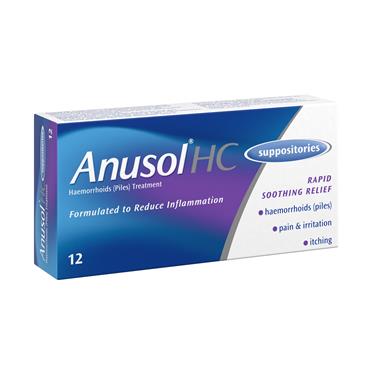 ANUSOL HC SUPPOSITORIES 12 SUPOS C & D PH ONLY