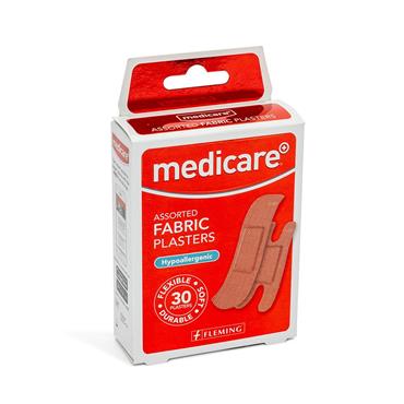 MEDICARE FABRIC ASSORTED PLASTERS 30S