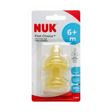 NUK FIRST CHOICE + LATEX TEAT SIZE 2 LARGE 2 BLISTER