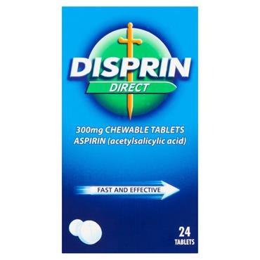 DISPRIN DIRECT 300MG CHEWABLE TABS 24TABS RECKITTS