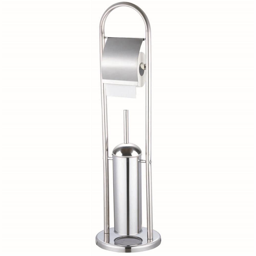 Stainless Steel Brush & Toilet Roll Holder Your Home and Garden