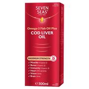 Seven Seas Cod Liver Oil Plus Omega 3 Fish Oil 300ml