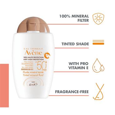 Avene Tinted Mineral Fluid SPF 50 40ml