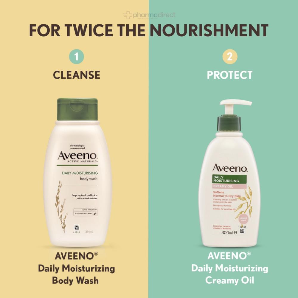 Aveeno Daily Moisturising Creamy Oil Almond Scent 300ml