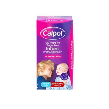 Calpol Infant 120mg/5ml Oral Suspension 2months+ Sugar Free 60ml