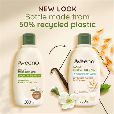 Aveeno Daily Moisturising Yoghurt Body Wash Vanilla and Oat 300ml
