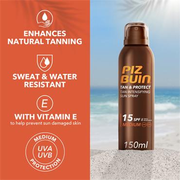 Piz Buin Tan & Protect Intensifying Spray SPF15 150ml