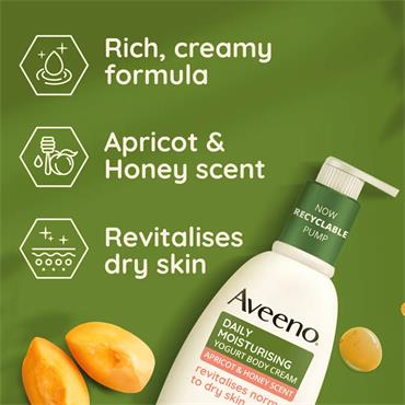 Aveeno Daily Moisturising Yogurt Body Cream - Apricot & Honey