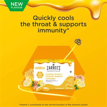 ZARBEE'S Coolong Throat+Immune Support Lozenges 24
